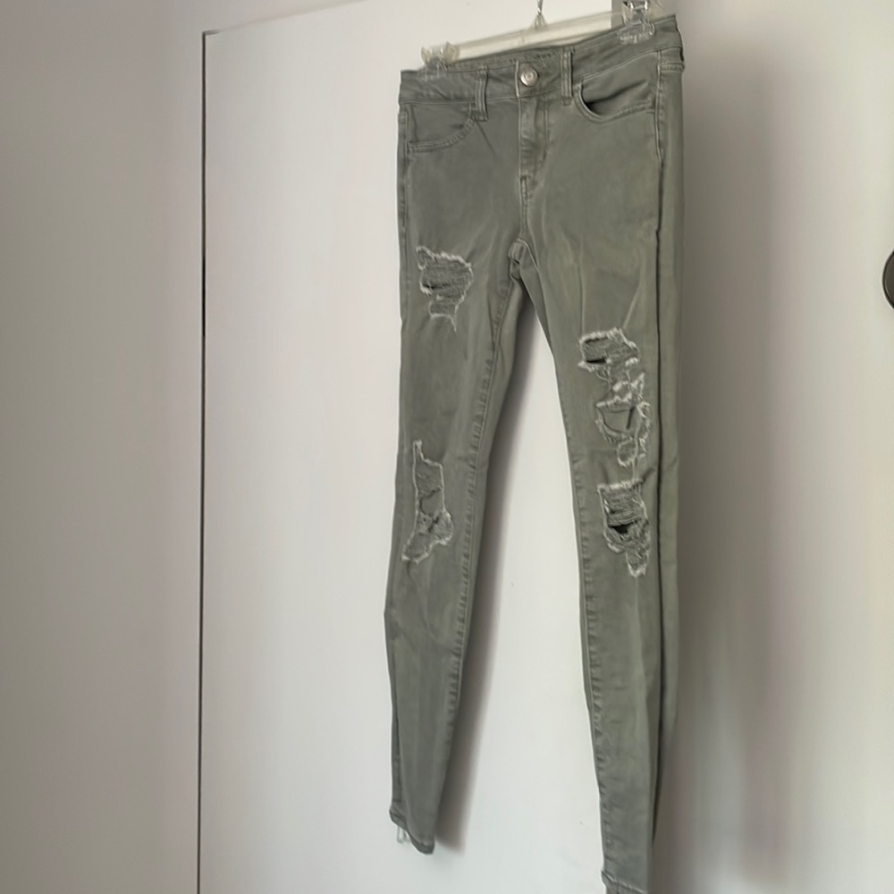 Distressed jeans